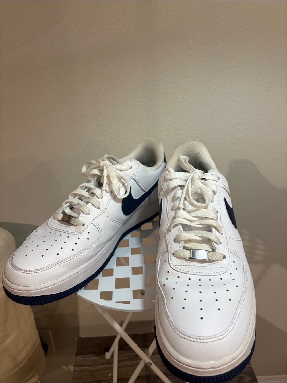 Nike Air Force 1 Low White Midnight Navy Sz 11